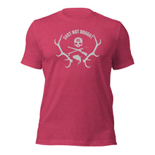 Load image into Gallery viewer, Shot Not Bought Unisex T-Shirt - Antler Crest (Silver Print)
