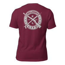 Load image into Gallery viewer, Shot Not Bought Unisex T-Shirt - Antler and Kelp Crest (Silver Print)
