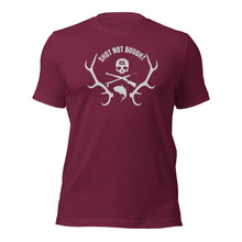 Load image into Gallery viewer, Shot Not Bought Unisex T-Shirt - Antler Crest (Silver Print)
