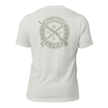 Load image into Gallery viewer, Shot Not Bought Unisex T-Shirt - Antler and Kelp Crest (Tan Print)
