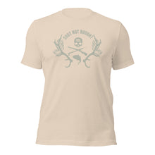 Load image into Gallery viewer, Shot Not Bought Unisex T-Shirt - Antler and Kelp Crest (Tan Print)
