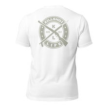 Load image into Gallery viewer, Shot Not Bought Unisex T-Shirt - Antler and Kelp Crest (Tan Print)
