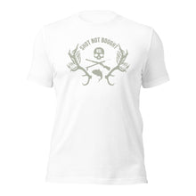 Load image into Gallery viewer, Shot Not Bought Unisex T-Shirt - Antler and Kelp Crest (Tan Print)
