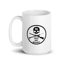Load image into Gallery viewer, White Glossy KILLSHOT Mug (Shot not Bought Badge)
