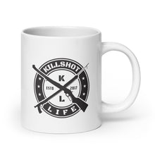 Load image into Gallery viewer, White Glossy KILLSHOT Mug (Shot not Bought Badge)
