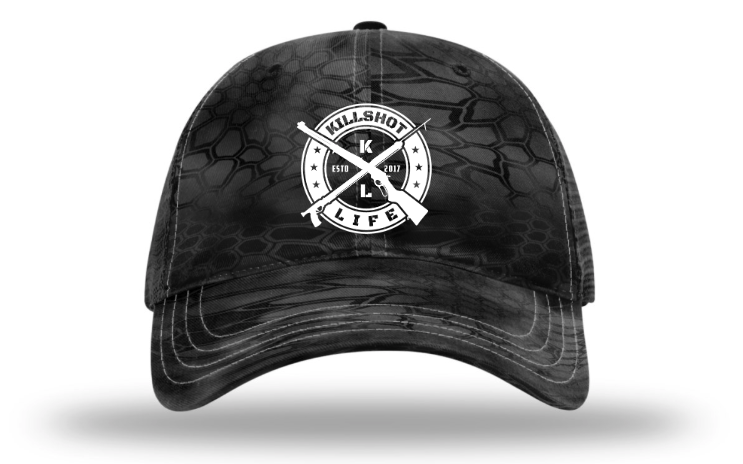 KILLSHOT Life Garment Washed Camo Trucker Hat - Kryptek Typhon / Black