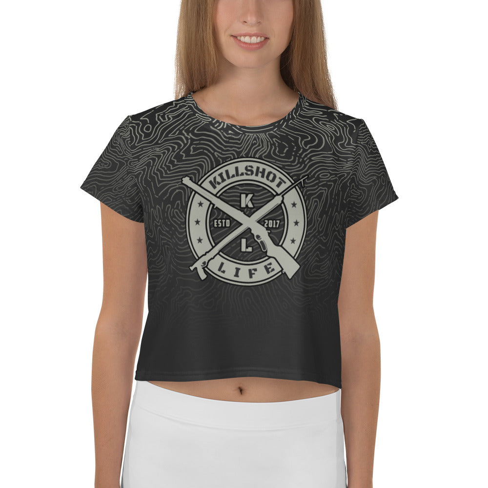 Women's Dark Topo Crop T-Shirt