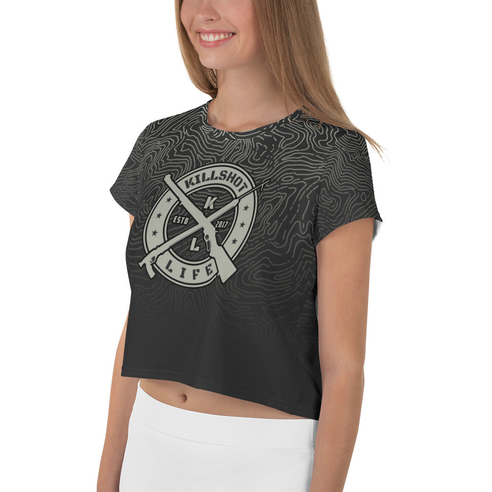 Women's Dark Topo Crop T-Shirt