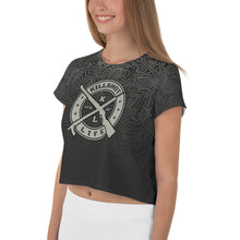 Load image into Gallery viewer, Women&#39;s Dark Topo Crop T-Shirt
