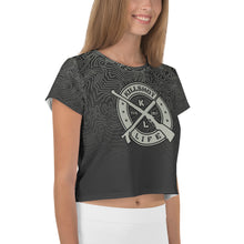 Load image into Gallery viewer, Women&#39;s Dark Topo Crop T-Shirt
