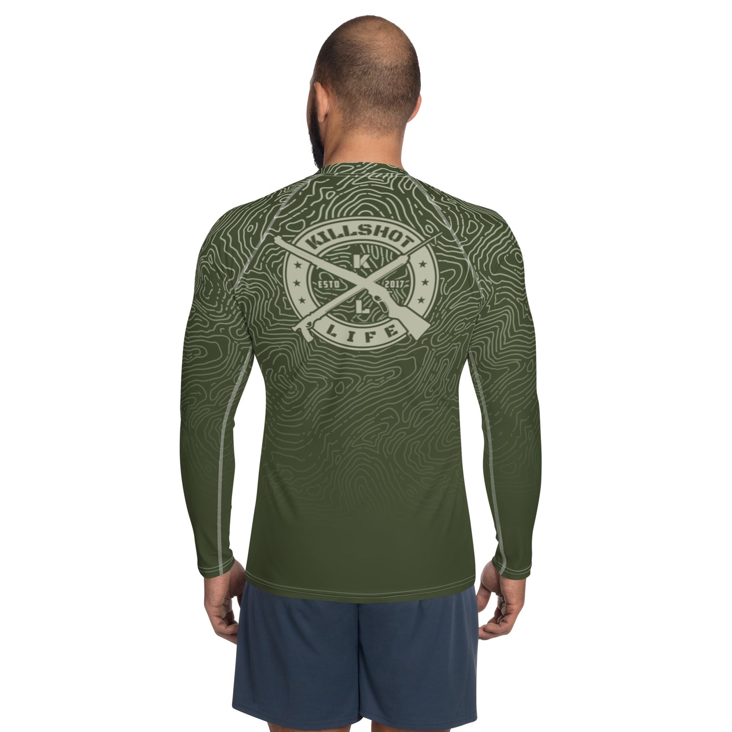 Men's Olive Drab Topo UPF Rashguard