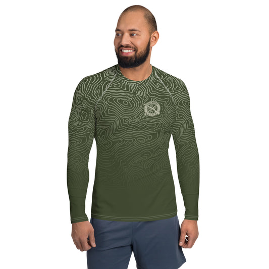 Men's Olive Drab Topo UPF Rashguard