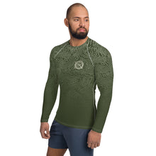 Load image into Gallery viewer, Men&#39;s Olive Drab Topo UPF Rashguard
