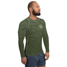 Load image into Gallery viewer, Men&#39;s Olive Drab Topo UPF Rashguard
