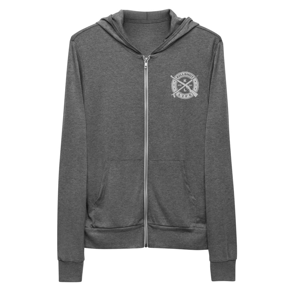 Embroidered KILLSHOT Lightweight Zip Hoodie